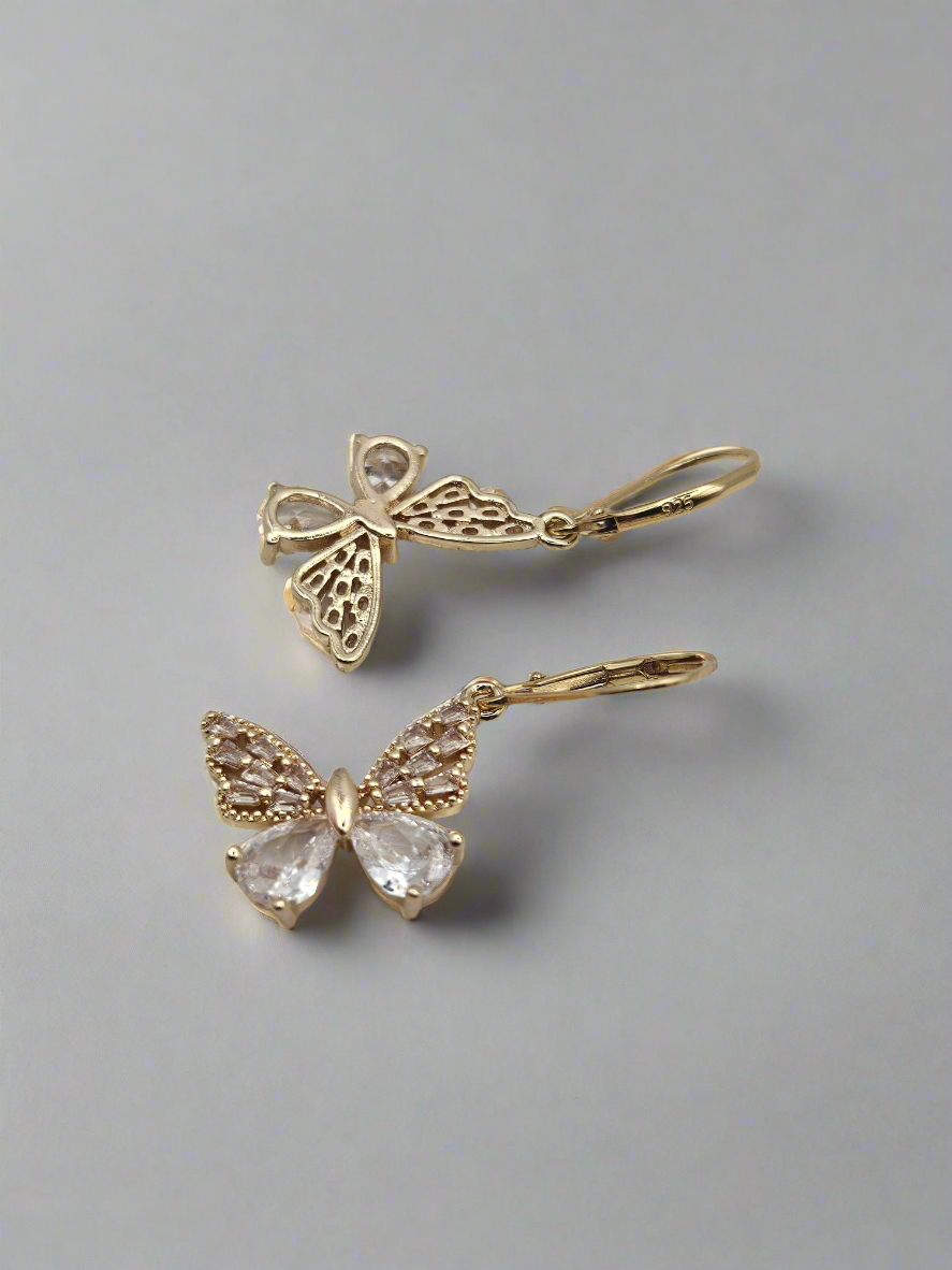 Mismatched - Butterfly Dangle Earrings