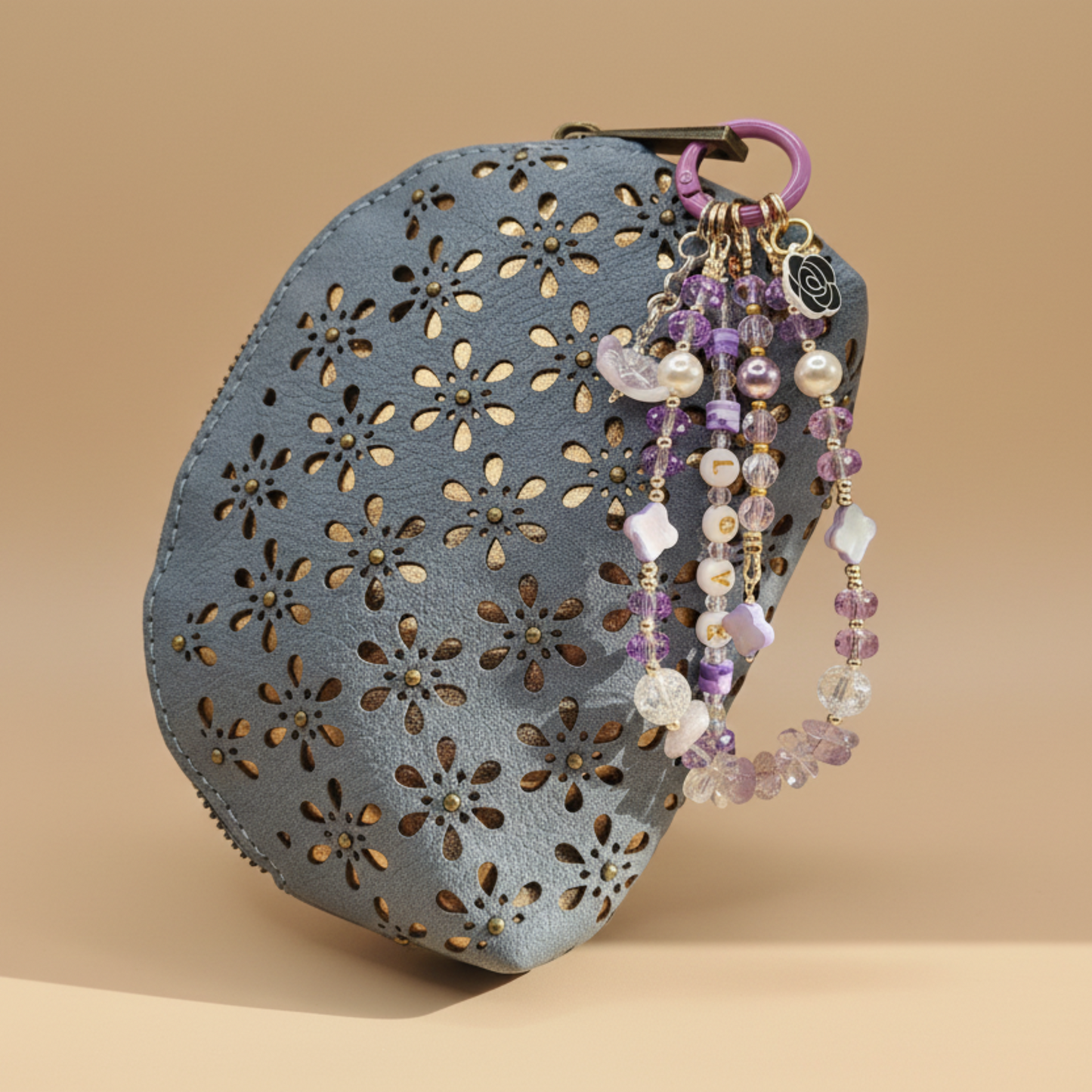 Purple LOVE Bag Charm