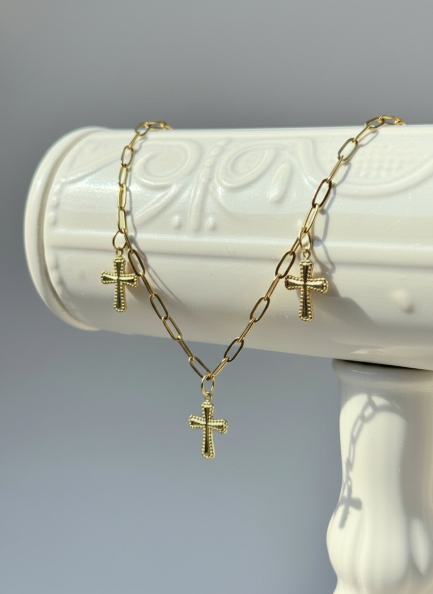 Cross Charmed Bracelet 6.5"