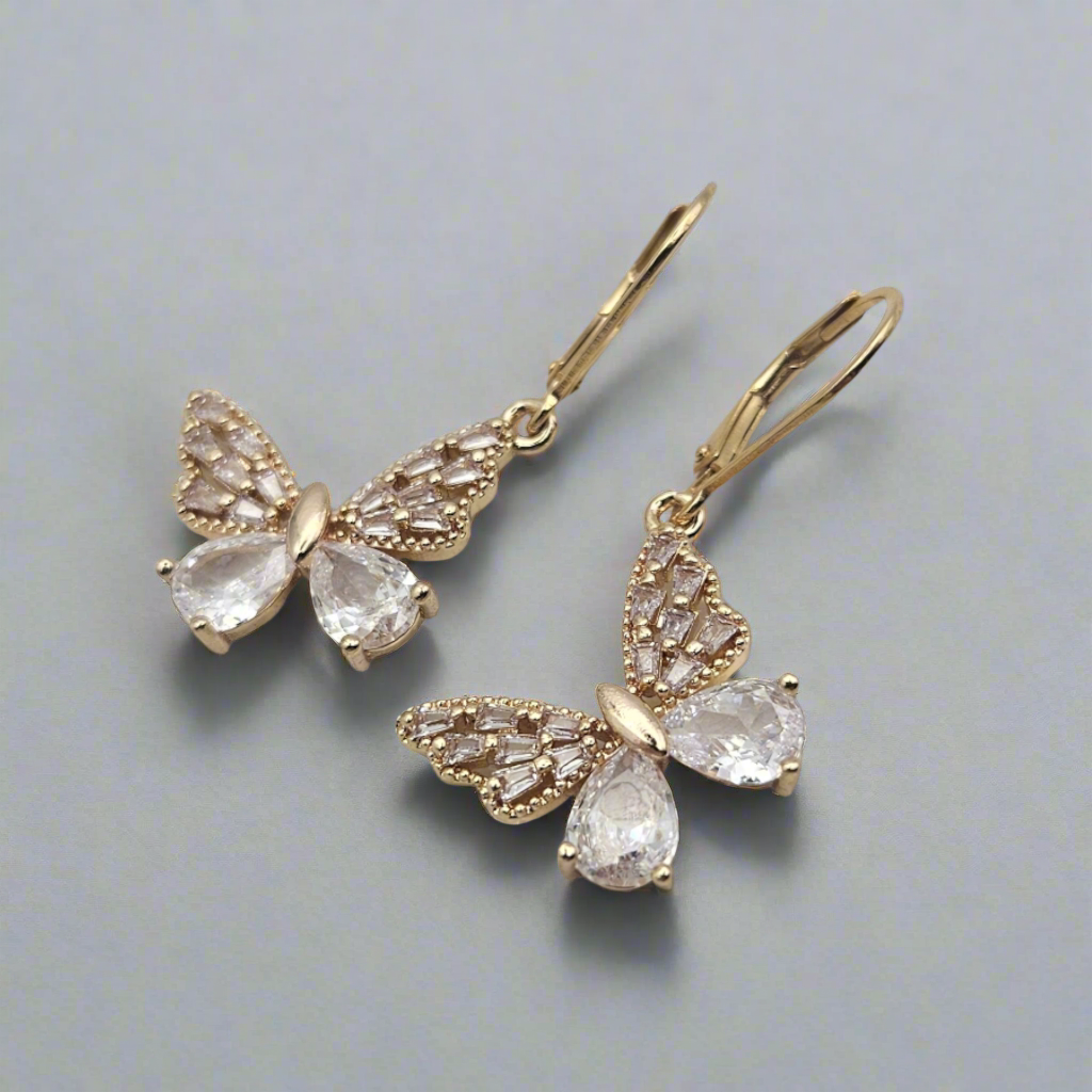 Mismatched - Butterfly Dangle Earrings