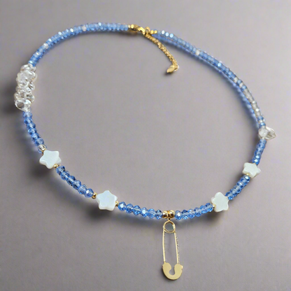Blue with stars and clear quarts