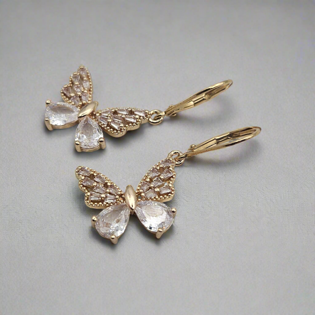 Mismatched - Butterfly Dangle Earrings