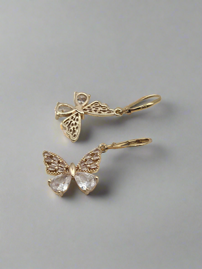Mismatched - Butterfly Dangle Earrings