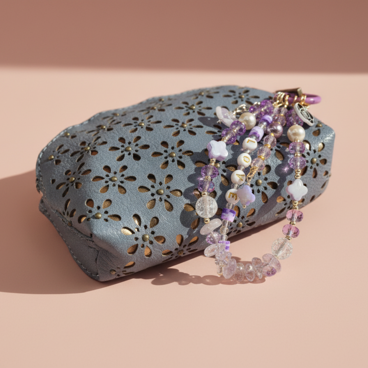 Purple LOVE Bag Charm