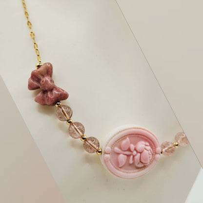 Bows & Rose Necklace