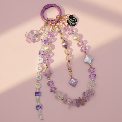 Purple LOVE Bag Charm