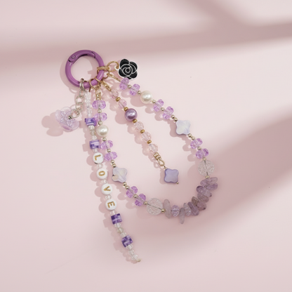 Purple LOVE Bag Charm