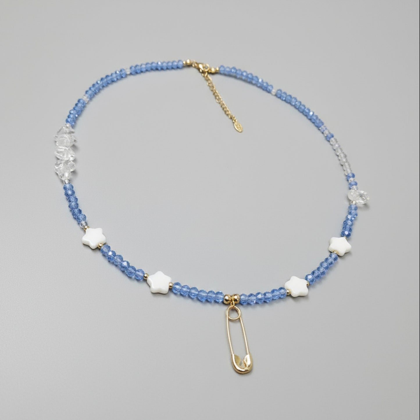 Blue with stars and clear quarts