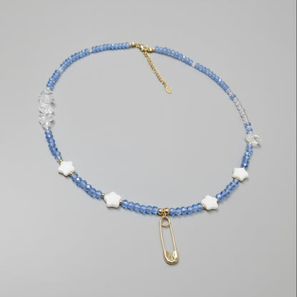 Blue with stars and clear quarts