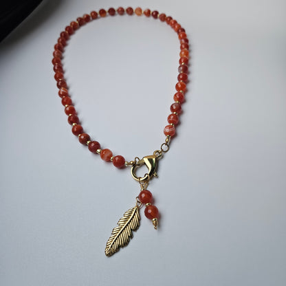 Faceted Carnelian Necklace