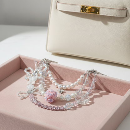 Blush & Pearls Bag Charm