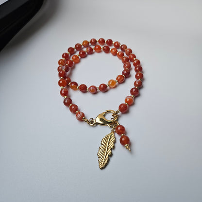 Faceted Carnelian Necklace