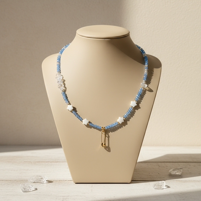 Blue with stars and clear quarts